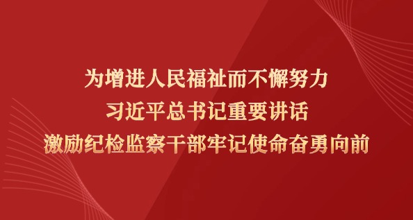 为增进人民福祉而不懈努力 习近平总书记重要讲话激励纪检监察干部牢记使命奋勇向前