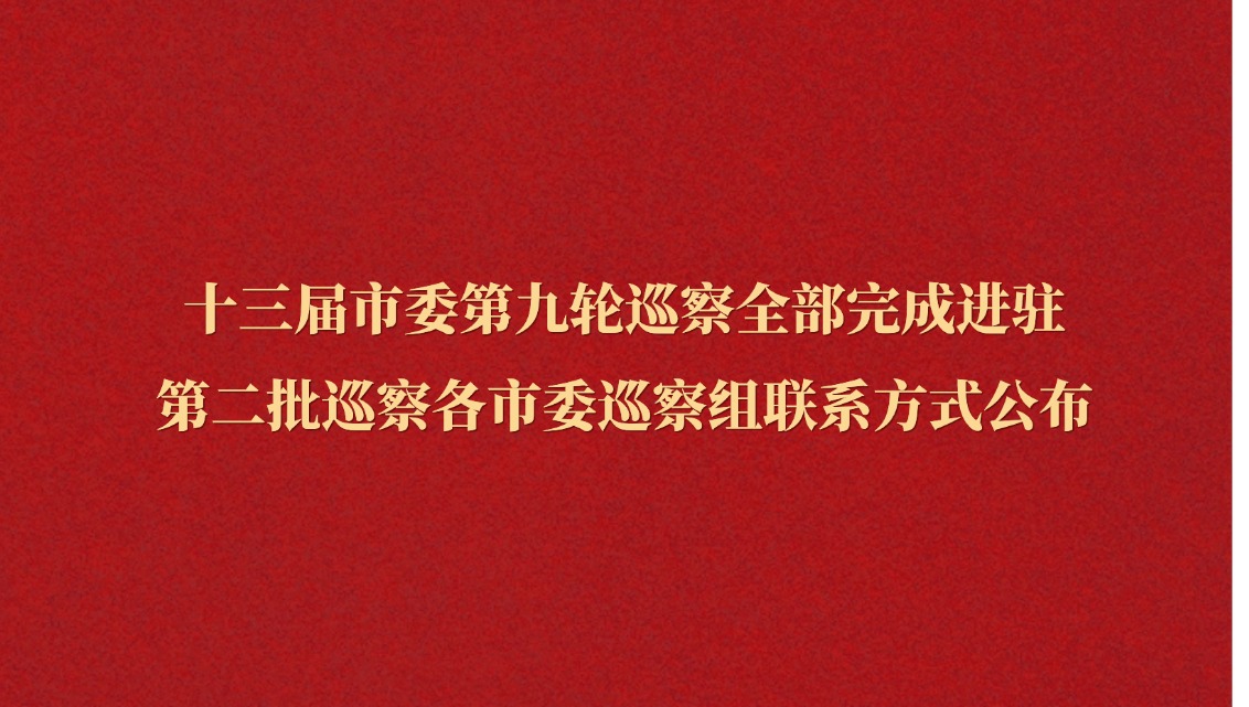 十三届市委第九轮巡察全部完成进驻 第二批巡察各市委巡察组联系方式公布