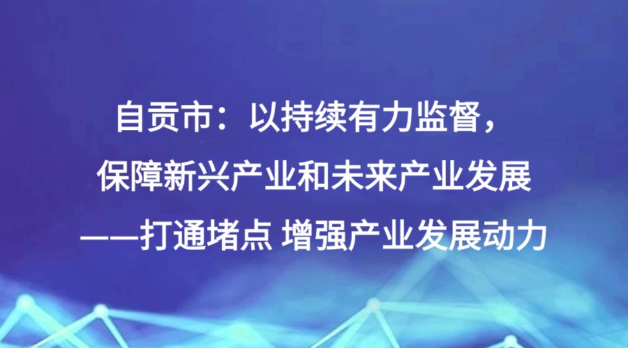 四川党的建设报道 | 自贡市：以持续有力监督，保障新兴产业和未来产业发展——打通堵点 增强产业发展动力
