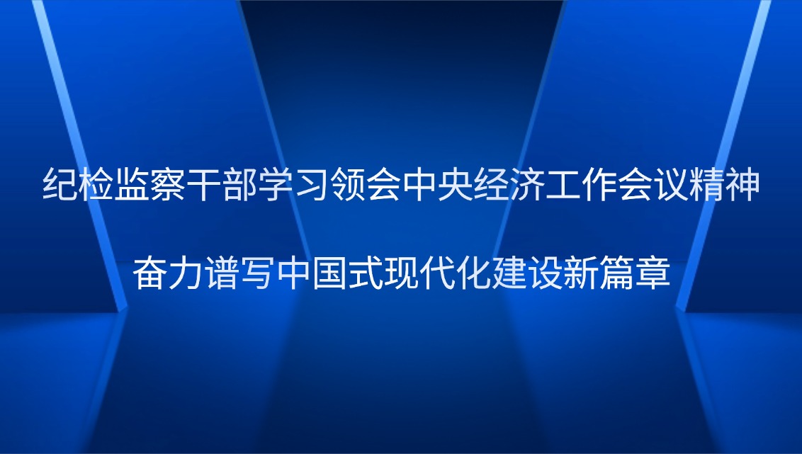 纪检监察干部学习领会中央经济工作会议精神  奋力谱写中国式现代化建设新篇章