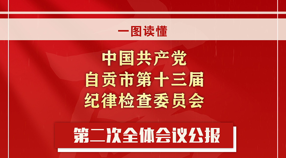 一图读懂|中国共产党自贡市第十三届纪律检查委员会第二次全体会议公报